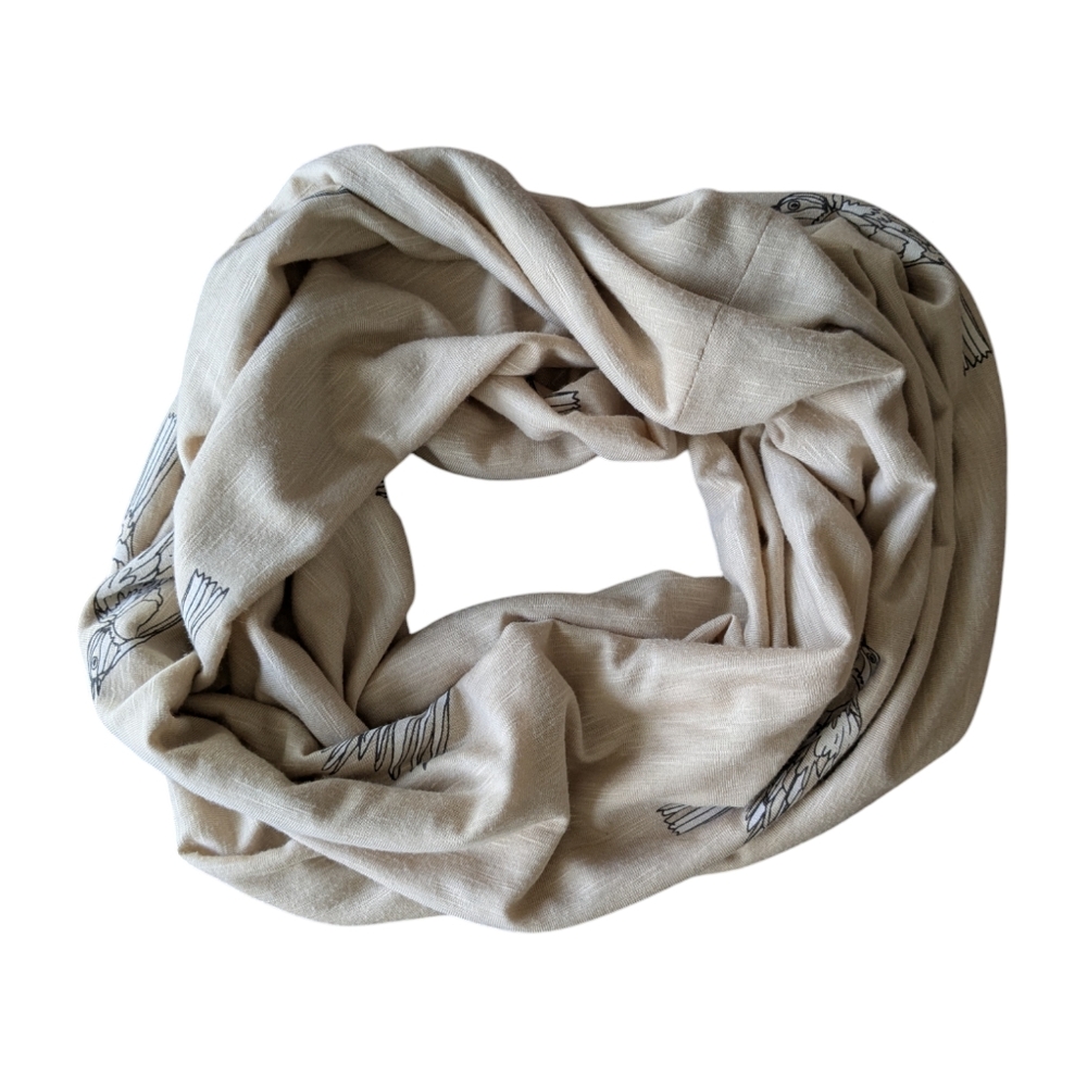 Buttercream Clothing bird infinity scarf